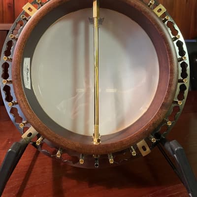 Prucha Presentation Gold and Silver Plated Gun Metal Engraved Five String Resonator Banjo Maple 2014 image 10