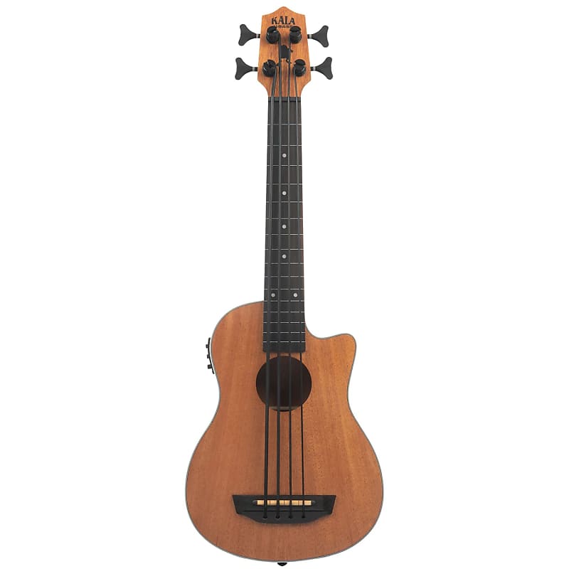 Kala U-Bass Scout Fretless Acoustic-Electric Bass, All-Mahogany Body, Natural image 1
