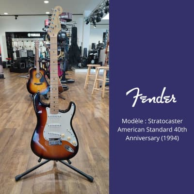 Fender Guitare Electrique Stratocaster American Standard 40th Anniversary 1994 for sale