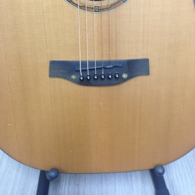 Klema Solid Cedar Top,Dreadnought Acoustic Guitar,Cutaway W Gig Bag k100DC-CE image 4