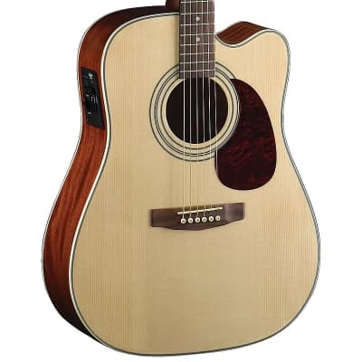 Cort MR500EOP Dreadnought Cutaway Solid Spruce Top Mahogany Neck 6-String Acoustic-Electric Guitar image 7
