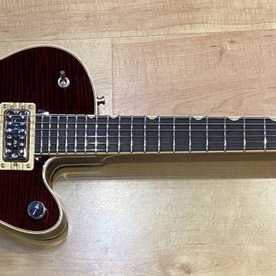 Gretsch G6659TFM Players Edition Broadkaster Jr. Center Block Single-Cut Guitar 2020 Dark Cherry Sta image 2