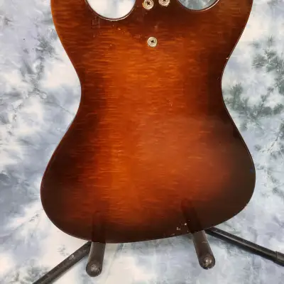 Video Demo 1964 Kay Model K5930 Bass Guitar Fretless Pancake Case Pickup Pro SEtup Hard Case image 14