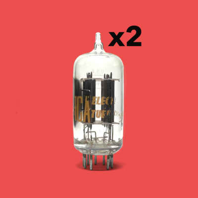 2 NOS RCA 12AU7 Matched Pair Clear Top Vintage Vacuum Tubes - Great for Low Noise Applications image 1