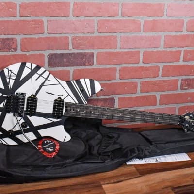 EVH Wolfgang Special Striped with Ebony Fretboard Satin White/Black Stripes 2024 w/EVH Gig Bag image 2