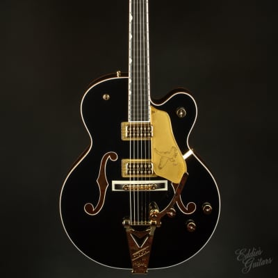 Gretsch G6136TG Players Edition Falcon Hollow Body with String-Thru Bigsby and Gold Hardware, Ebony Fingerbo image 3
