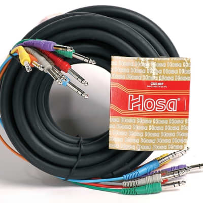 Hosa CSS-807 8-channel 1/4-inch TRS Male Snake - 23.1 foot image 1