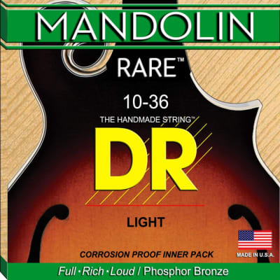 DR Strings RARE™ - Phosphor Bronze Mandolin Strings: Light 10-36