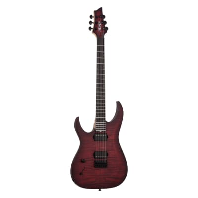 Schecter Sunset-6 Extreme Left Handed Electric Guitar - Scarlet Burst image 2