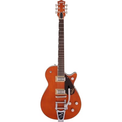 Gretsch Guitars G6128T-PE Players Edition Duo Jet Black With Bigsby Electric Guitar Round-Up Orange image 3