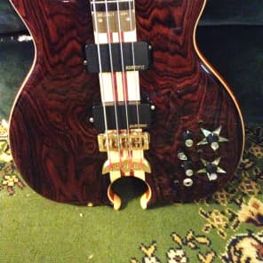 Alembic 4 String Mark King Deluxe 2002 high gloss polyester coco bolo/dark reddish brown image 7