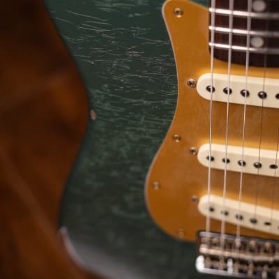 Fender Custom Shop Limited Edition Roasted "Big Head" Stratocaster - Faded Aged Sherwood Green Metallic image 5