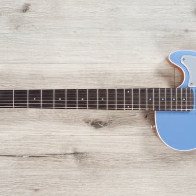 Harmony Standard Jupiter Thinline Semi-Hollow Guitar, Rosewood Fretboard, Sky Blue image 15