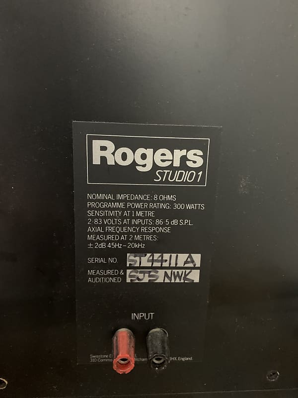Rogers Studio 1 Black (matching serial numbers) | Reverb