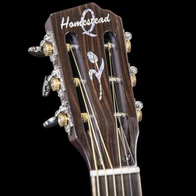 Homestead Queen of the Night Dutch Black Tulip OM Acoustic/Electric Guitar w/ Hard Case image 4