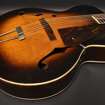 c. 1935 Cromwell By Gibson G-4 Archtop Acoustic Sunburst image 7
