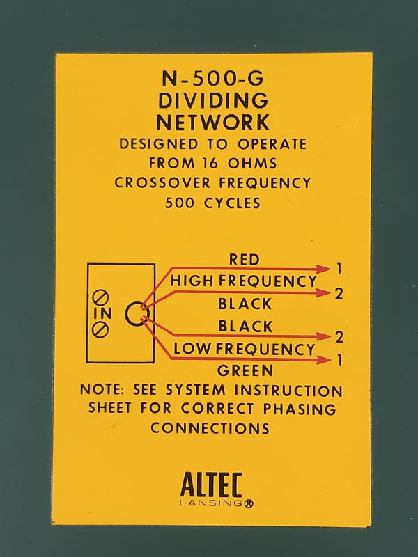 ALTEC N-500-G ネットワーク Altec N-500-G Dividing Network Crossover Pair | Reverb