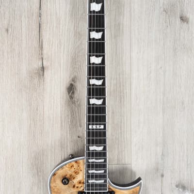 ESP E-II Eclipse Guitar, EMG 57TW / 66TW Pickups, Buckeye Burl Blue Natural Fade image 16