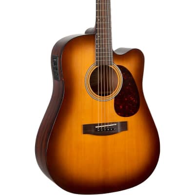 Mitchell T311CE Solid Spruce Top Dreadnought Mahogany Acoustic-Electric Guitar Edge Burst for sale