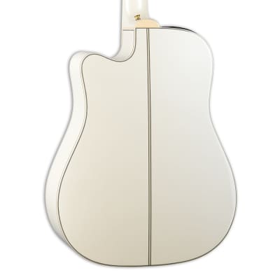 Takamine 12-String Dreadnought Cutaway Acoustic-Electric Guitar - Gloss Pearl White - Gold Hardware - TP-3G Electronics image 4