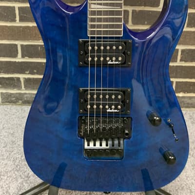 Jackson JS Series JS32Q DKA Dinky Archtop Electric Guitar Transparent Blue image 2