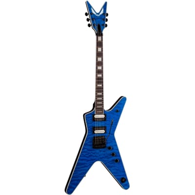 Dean Guitars ML Select 24 Kahler Quilt Top Electric Guitar - Trans Blue image 2
