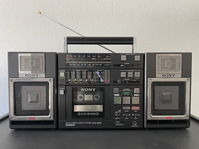 Sony CFS-9000 Stereo Boombox AUX Radio and Phono | Reverb