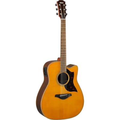Yamaha - A-Series A1R - Dreadnought Acoustic-Electric Guitar - Spruce/Rosewood - Vintage Natural image 2