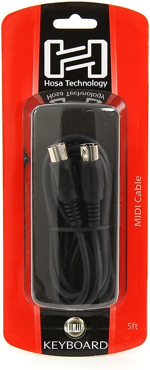 Hosa MID-305BK MIDI Cable - 5 foot Black image 1