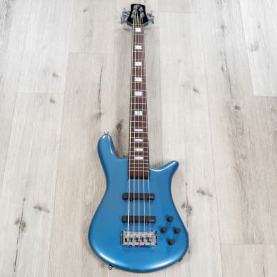 Spector Euro 5 Classic 5-String Bass, Rosewood Fretboard, Solid Metallic Blue Gloss image 3