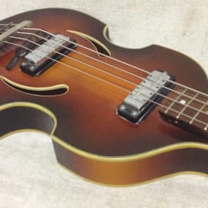 Klira 356 Twen Star Violin Bass 1960's Tobacco Burst image 11