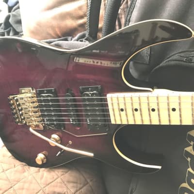 1992,Ibanez EX-370 Series Deep Purple Burst/Map-le Body&Neck 22,Jumbo Fret Guitar+Bag/RARE. image 2