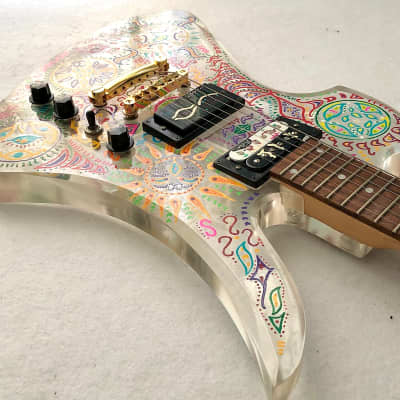 B.C.Rich HideMuseum Mockingbird X-Japan松本秀人 Clear custom MG x120 x140 x165. Fernandes Burny yellow heart Gotoh Transparency Electric Guitar .‍♀️ for sale