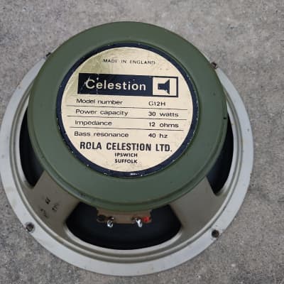 1978 Celestion Blackback G12H 30 55hz T1886 rare 1105 cone | Reverb