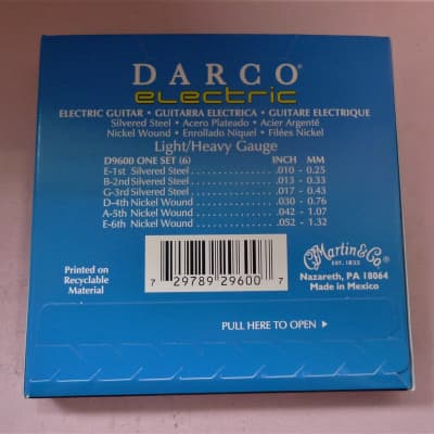 3-Pack Martin Darco D9600 Light/Heavy Gauge (  10-52 ) Electric Guitar Strings image 3
