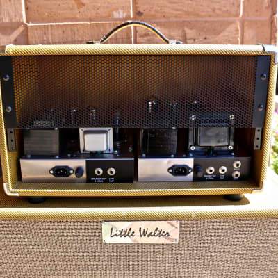 Little Walter Twin Head 50/22 and Matching 2x12 Cabinet Tweed image 4