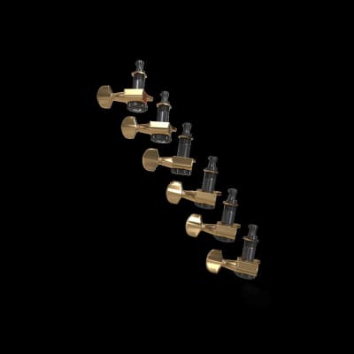 D'Addario Auto-Trim Tuning Machines | 6-In-Line | Gold image 1