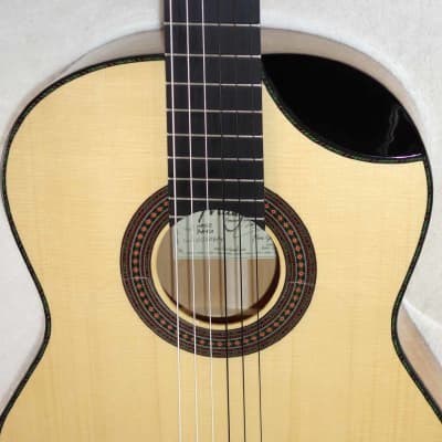 NEW Milagro Master Blanca 6-String Flamenco Guitar, Spruce/Cypress, w/Biteaway, Arm Bevel, Hard Case image 11
