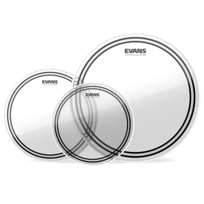 Evans EC2 Tompack, Clear, Standard (12 inch, 13 inch, 16 inch) image 2