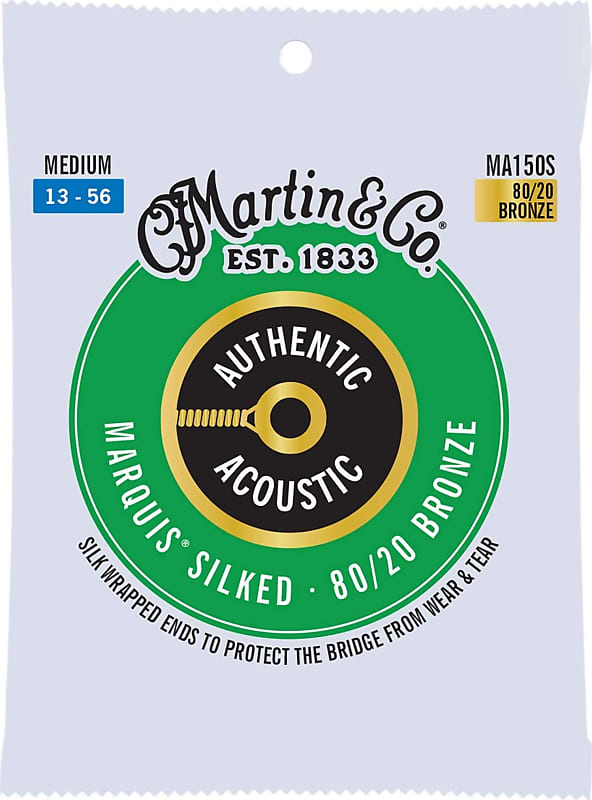 Martin MA150S Authentic Marquis Silked Medium 13-56 Acoustic Strings image 1