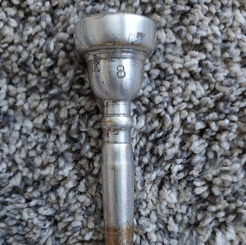 Vintage Used New York Bach 7 Cornet Mouthpiece In Silver Plate