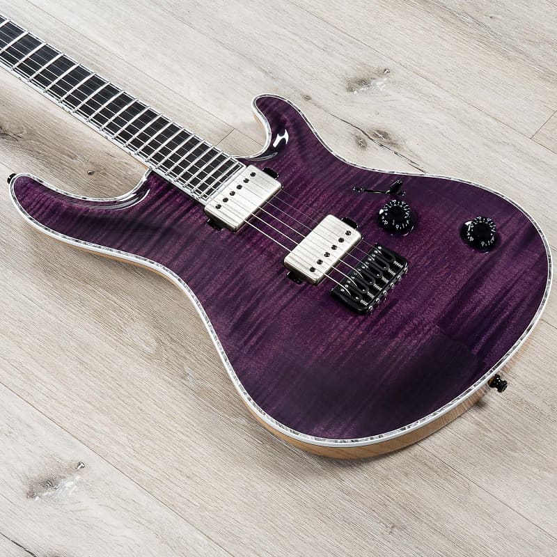 Mayones Regius Core 6 Guitar, Velvetrone Ironside & Solium Pickups, Trans Dirty Purple Gloss image 1