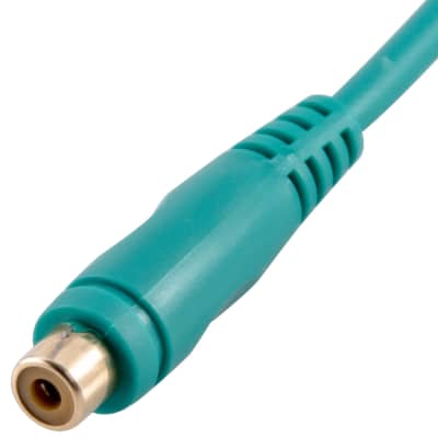 25 Foot Green RCA Male to RCA Female Audio Extension Cable AV RCA Extender Cord image 4
