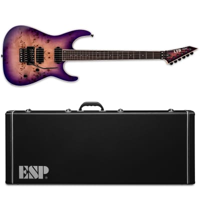 ESP LTD M-1000 Burled Poplar Purple Natural Burst Electric Guitar + ESP Hard Case M1000 M 1000 image 1