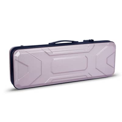 Crossrock CRA400VFCH 4/4 Violin oblong Hardshell Case in Champagne-Robot series zippered ABS molded image 2