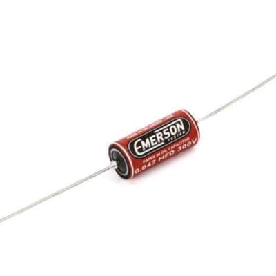 Emerson Paper in Oil Tone Capacitor - 0.047uf Red and Cream for sale
