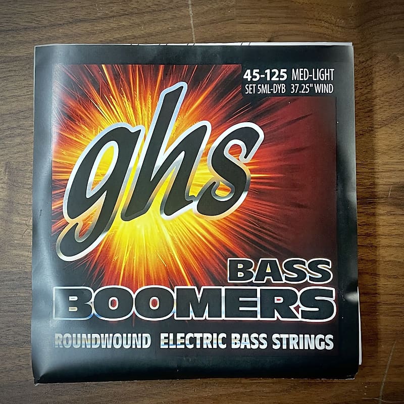 Ghs 5 String Electric Bass Boomers Roundwound Medium Light Reverb