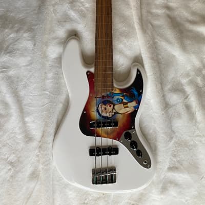 Fender  Fender Player Jazz Bass Fretless Bass Guitar (Polar White) 2022 Polar White image 3