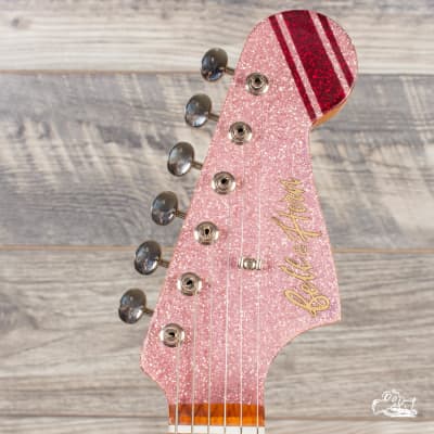 Bell & Hern Custom JazzCaster Finished in "Cousin Strawberry" Sparkle image 4