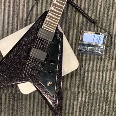 ESP LTD KH-V Kirk Hammett Signature Electric Guitar in Black Sparkle - Excellent image 8